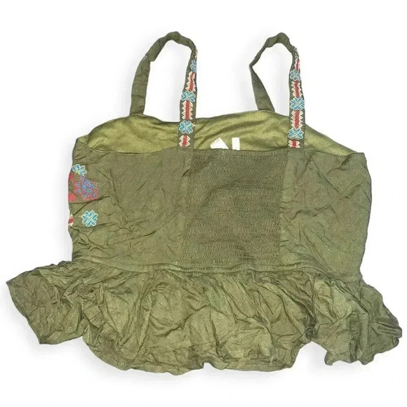 JAPNA embroidered crop peplum blouse - Picture 2 of 3